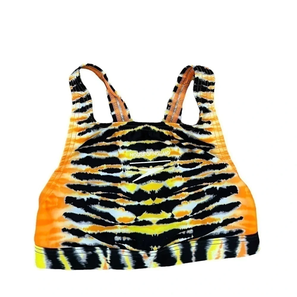 HOUSE OF HOLLAND x SPEEDO Orange Tie-Dye‎ Bikini Swimsuit Set